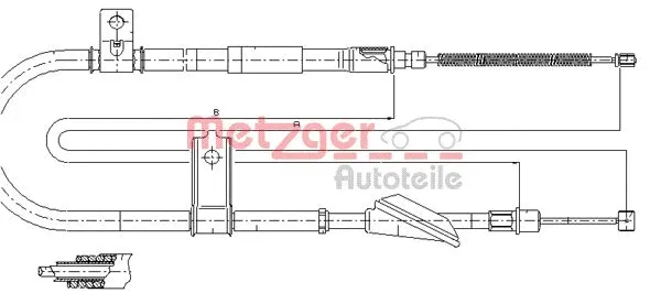 Cable Pull, parking brake (17.2514)