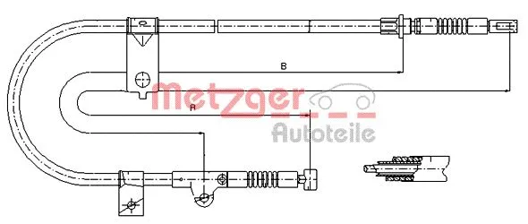 Cable Pull, parking brake (17.0003)