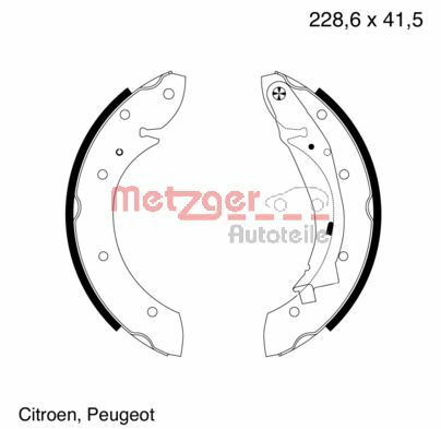 Brake Shoe Set (MG 641)
