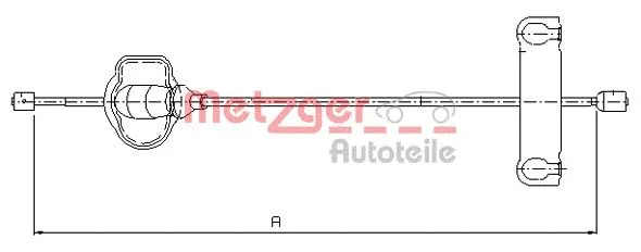 Cable Pull, parking brake (11.5501)