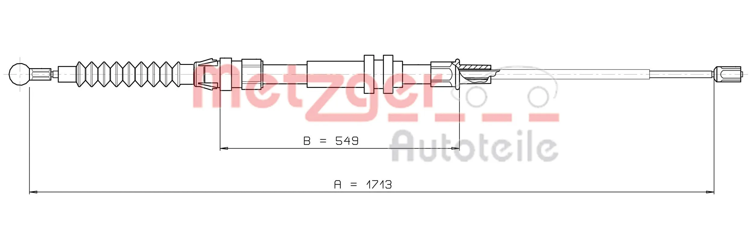 Cable Pull, parking brake (10.7432)