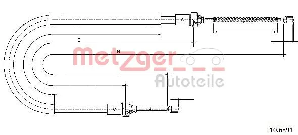 Cable Pull, parking brake (10.6891)