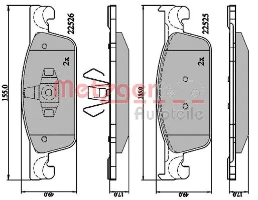 Brake Pad Set, disc brake (1170889)