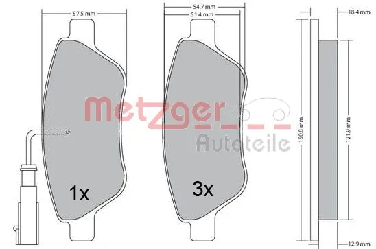 Brake Pad Set, disc brake (1170505)