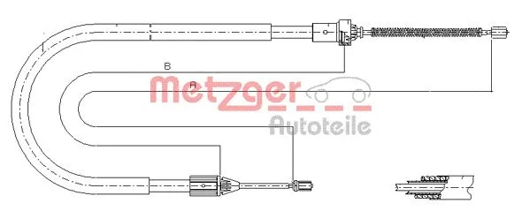 Cable Pull, parking brake (11.6584)