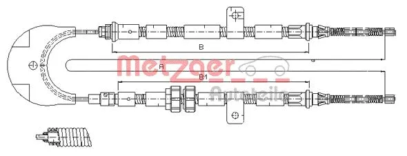 Cable Pull, parking brake (11.5444)