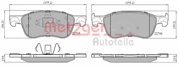 Brake Pad Set, disc brake (1170891)