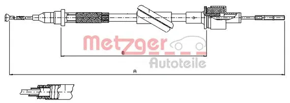 Cable Pull, clutch control (10.2445)