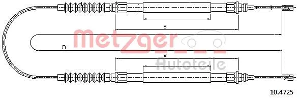 Cable Pull, parking brake (10.4725)