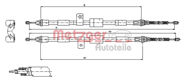 Cable Pull, parking brake (11.5456)