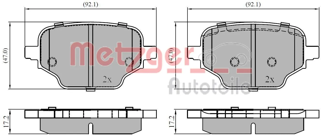 Brake Pad Set, disc brake (1170943)