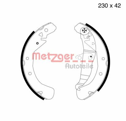 Brake Shoe Set (MG 672)