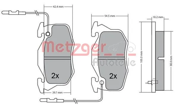 Brake Pad Set, disc brake (1170309)