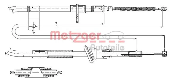 Cable Pull, parking brake (17.2518)