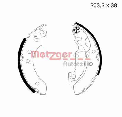 Brake Shoe Set (MG 374)