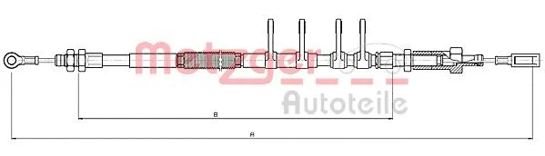 Cable Pull, parking brake (10.4742)