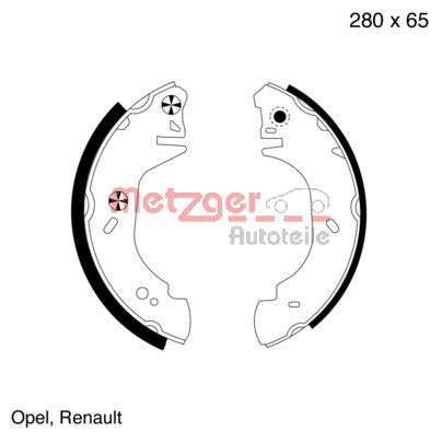 Brake Shoe Set (MG 807)