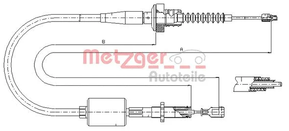 Cable Pull, clutch control (18.2522)