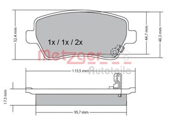 Brake Pad Set, disc brake (1170243)