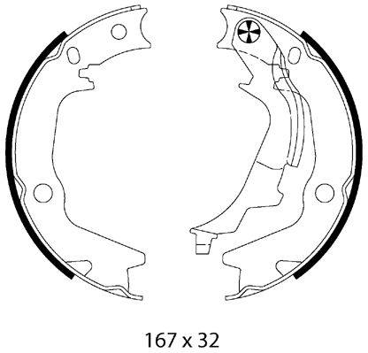 Brake Shoe Set, parking brake (MG 226)