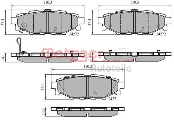 Brake Pad Set, disc brake (1170861)