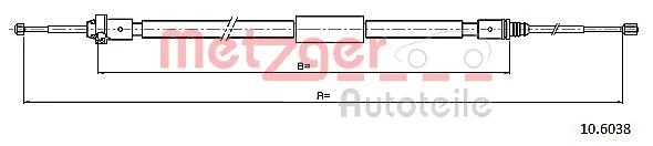 Cable Pull, parking brake (10.6038)