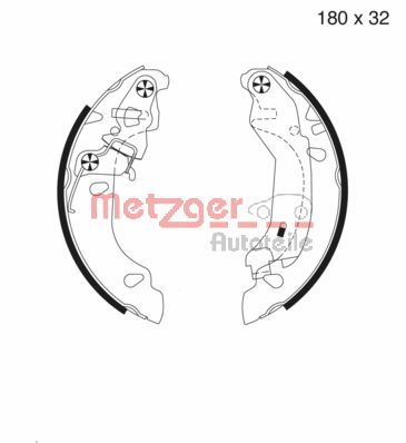 Brake Shoe Set (MG 980)