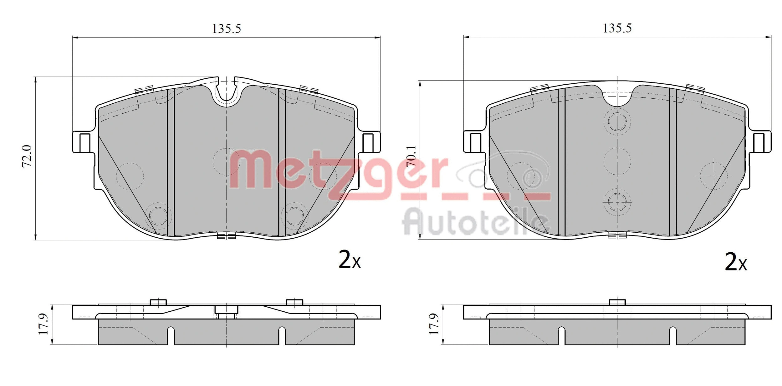 Brake Pad Set, disc brake (1170961)