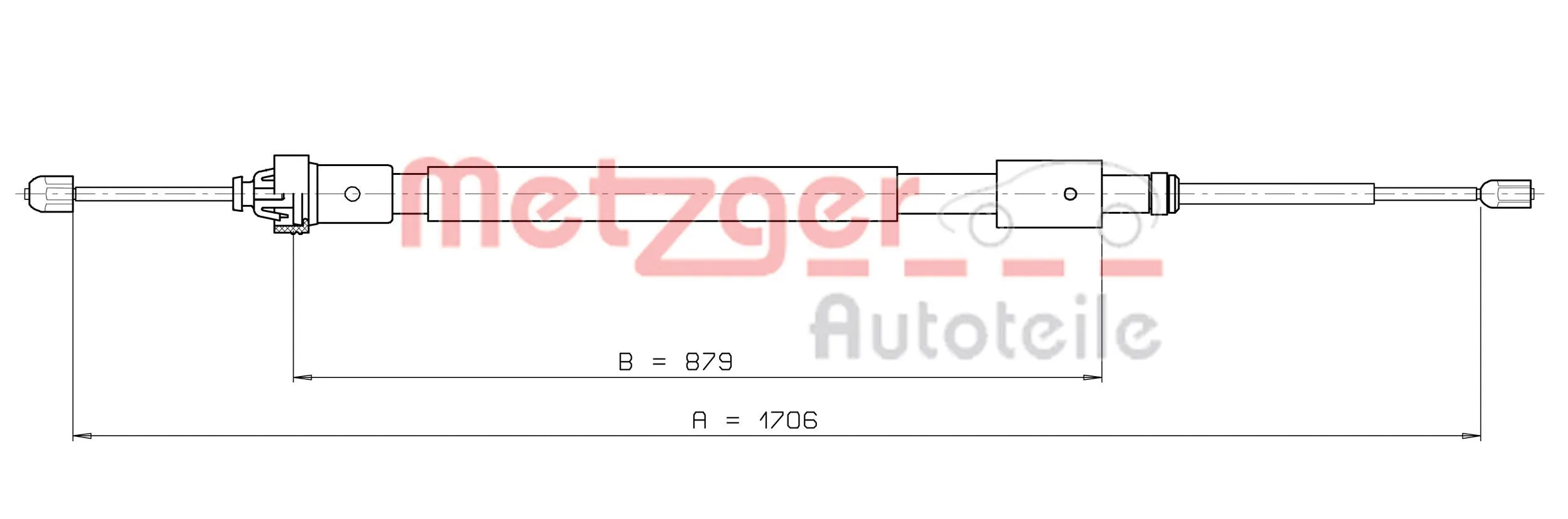 Cable Pull, parking brake (10.4525)