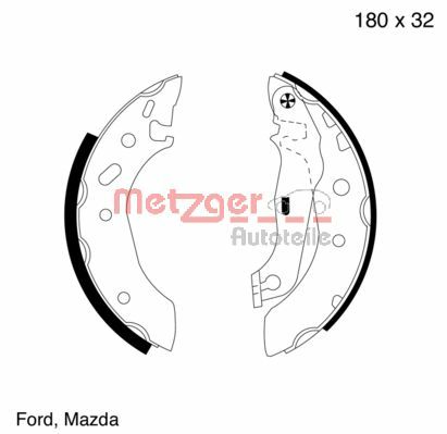 Brake Shoe Set (MG 642)