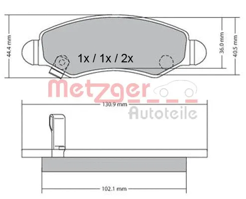 Brake Pad Set, disc brake (1170295)