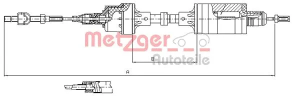 Cable Pull, clutch control (11.2553)