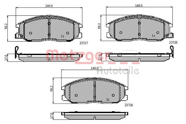 Brake Pad Set, disc brake (1170865)