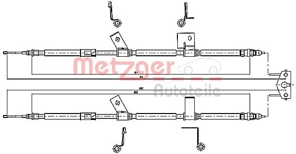 Cable Pull, parking brake (11.5779)