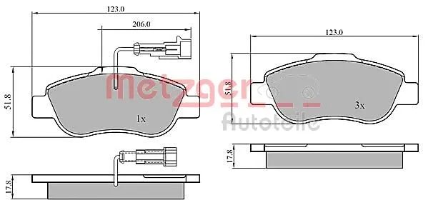 Brake Pad Set, disc brake (1170849)