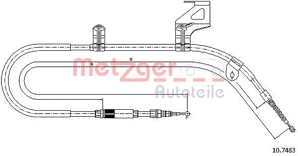 Cable Pull, parking brake (10.7483)