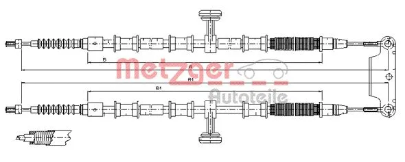 Cable Pull, parking brake (11.5945)