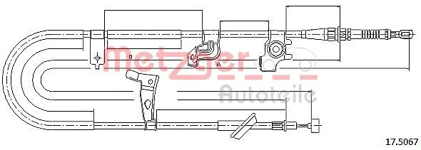 Cable Pull, parking brake (17.5067)