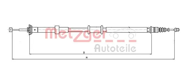 Cable Pull, parking brake (12.0727)