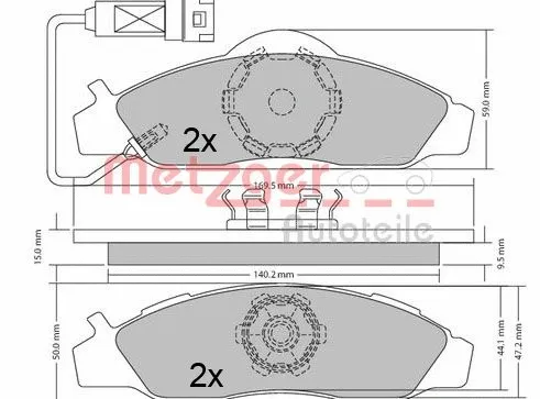 Brake Pad Set, disc brake (1170667)