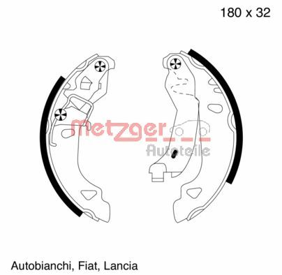 Brake Shoe Set (MG 585)