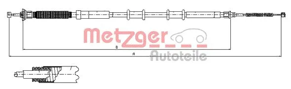 Cable Pull, parking brake (12.0716)