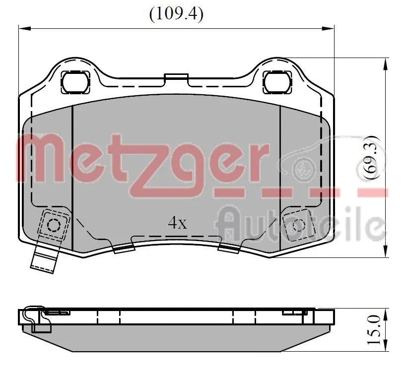 Brake Pad Set, disc brake (1170964)