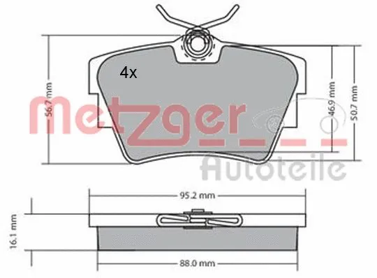 Brake Pad Set, disc brake (1170067)