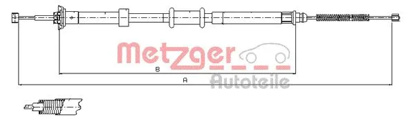 Cable Pull, parking brake (12.0724)