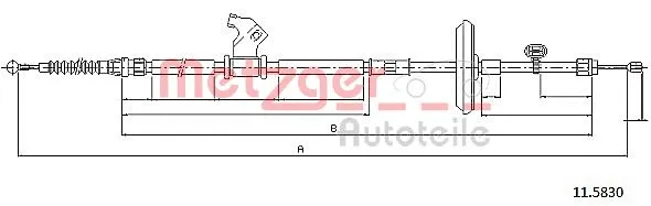 Cable Pull, parking brake (11.5830)