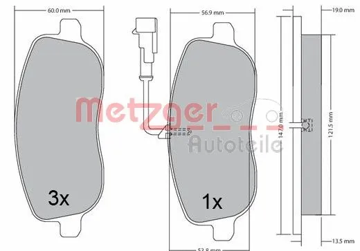 Brake Pad Set, disc brake (1170683)