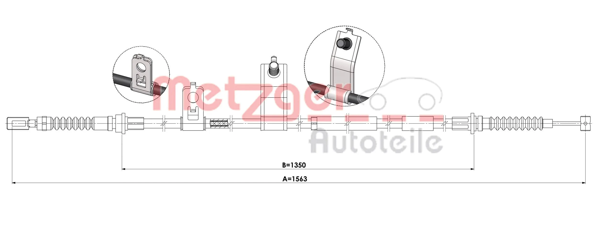 Cable Pull, parking brake (17.0605)