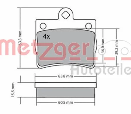 Brake Pad Set, disc brake (1170239)