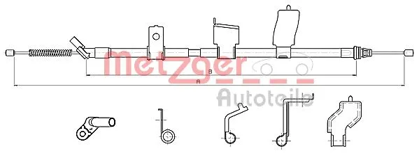 Cable Pull, parking brake (17.0327)